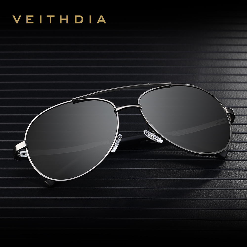 VEITHDIA 3598 Adjustable HD Polarized Aviator Sunglasses for Fishing  Driving